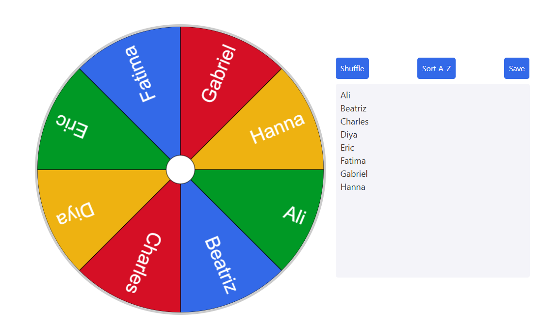 Wheel of Names - Spin the Wheel of Names Picker